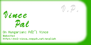 vince pal business card